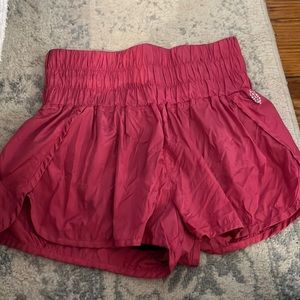 Free people “The way home” athletic shorts color: Raspberry pink